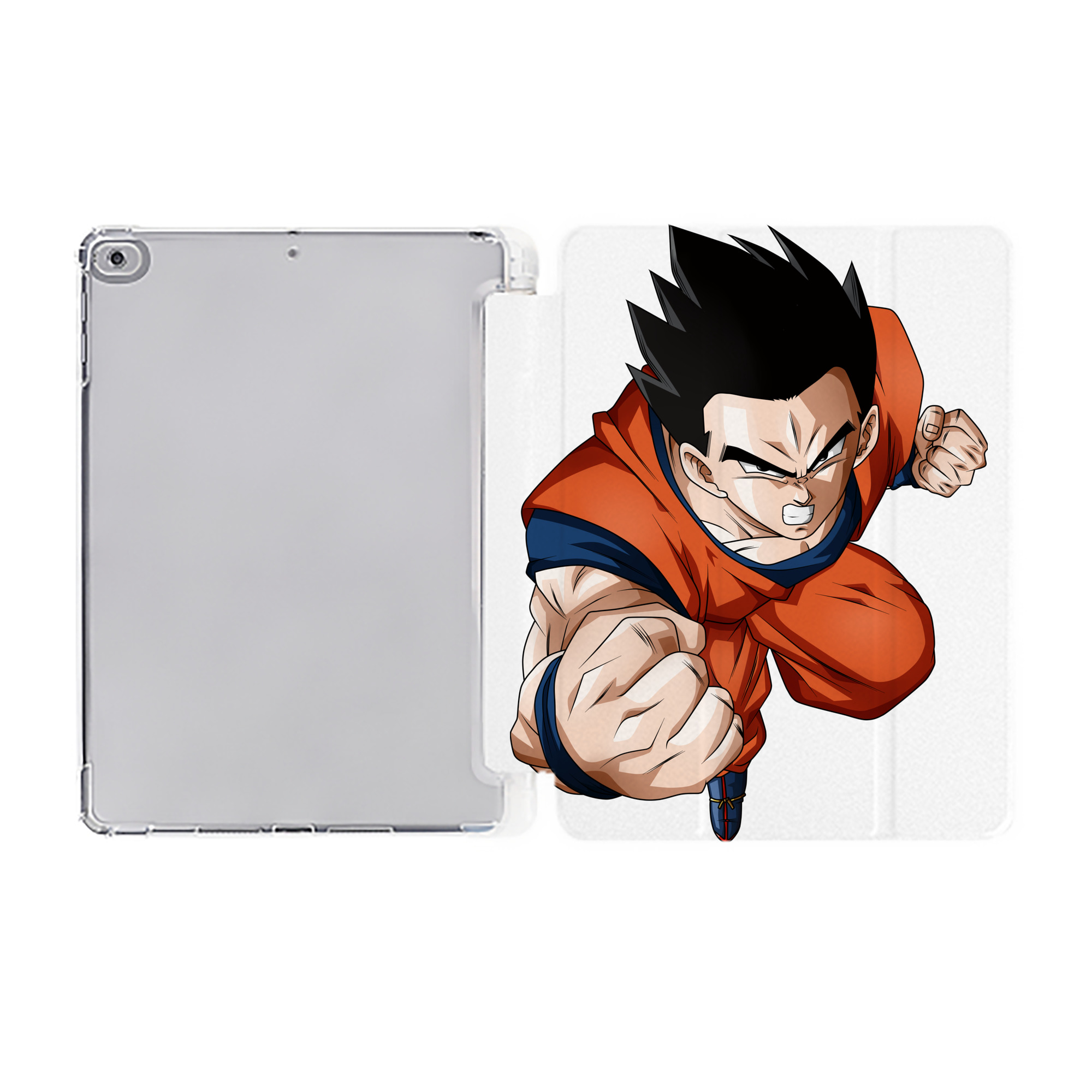 （画像用） ドラゴンボール 孫 悟飯（そんごはん）DRAGON BALL Son Gohan IPad ケース ペン収納付き 三つ折りスタンド PUレザー×シリコン 対応機種9.5/10.5/10.9インチ